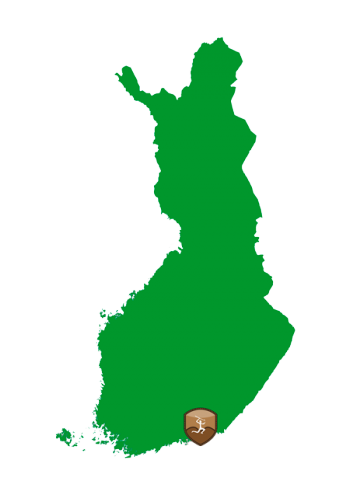 Suomen kartta, johon on merkitty Keisarillisten lohivesien sijainti Kotkan kohdalle.